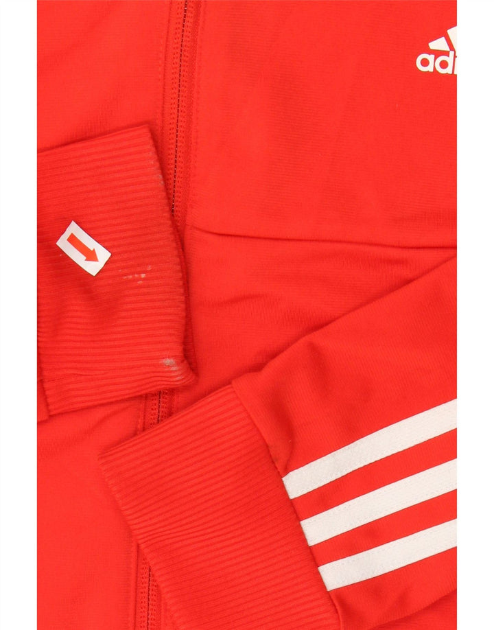 ADIDAS Boys Tracksuit Top Jacket 11-12 Years Red