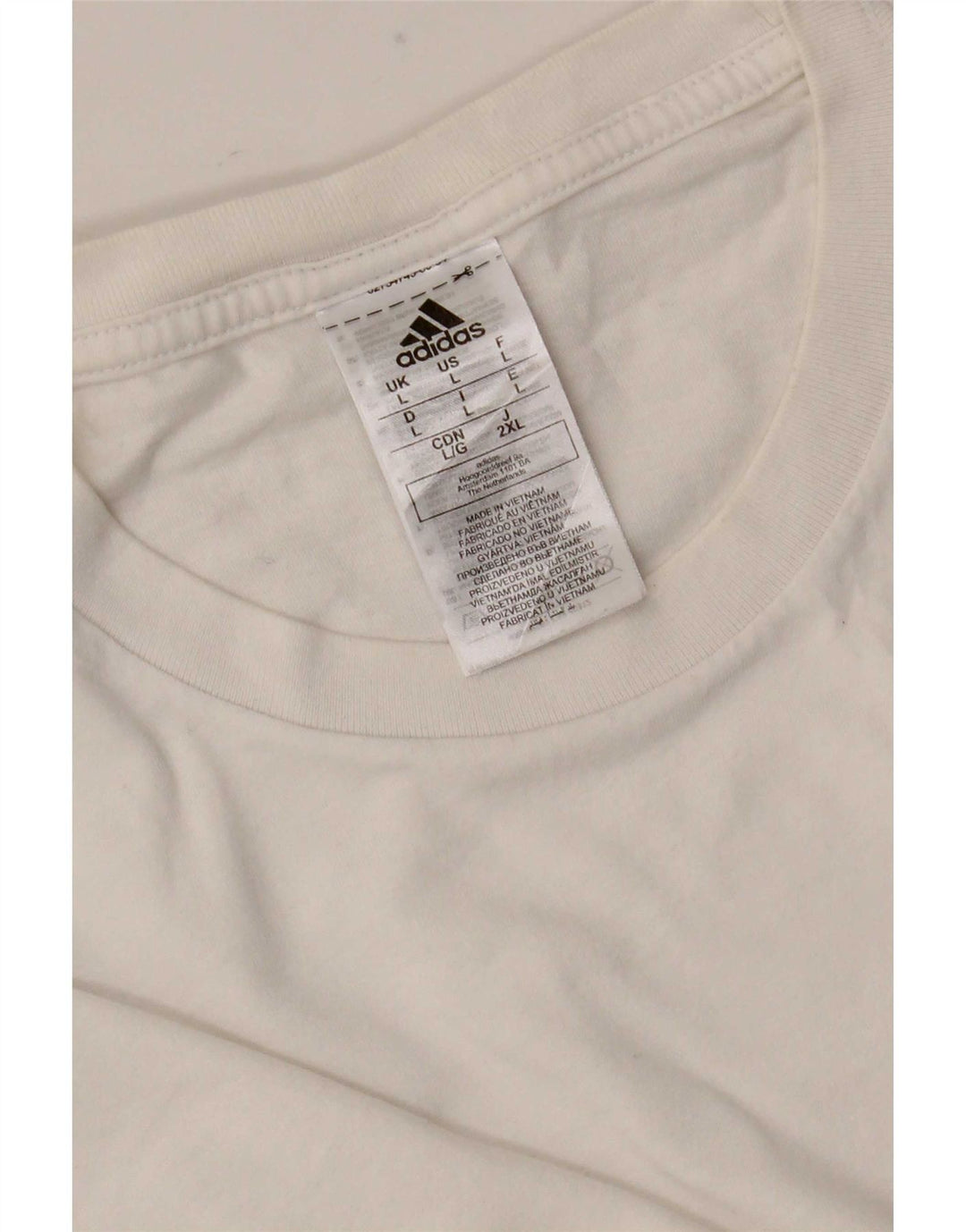 Adidas Męska Koszulka Top Duża Biała Bawełna