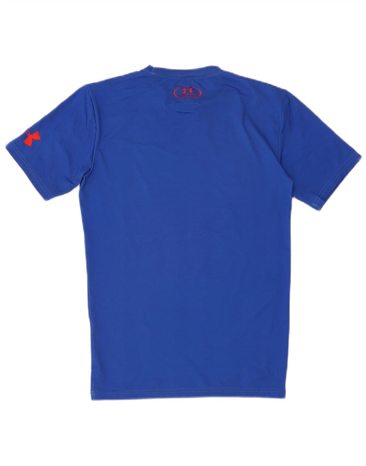 Chłopięcy t-shirt z grafiką Under Armour Marvel Graphic 11-12 lat, duży, niebieski