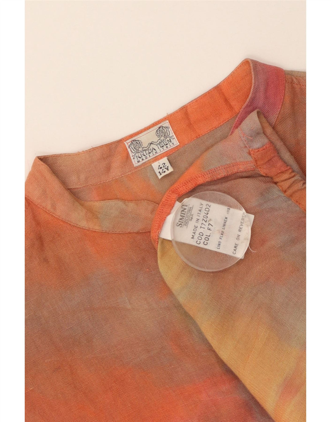 Dziewczęca bluzka z krótkim rękawem Krizia, 13-14 lat, wielobarwny krawat