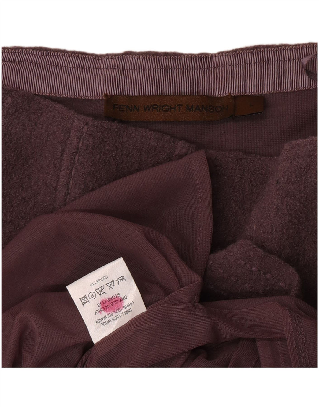 Damska spódnica w kształcie litery A Fenn Wright Manson, duża, fioletowa wełna W30