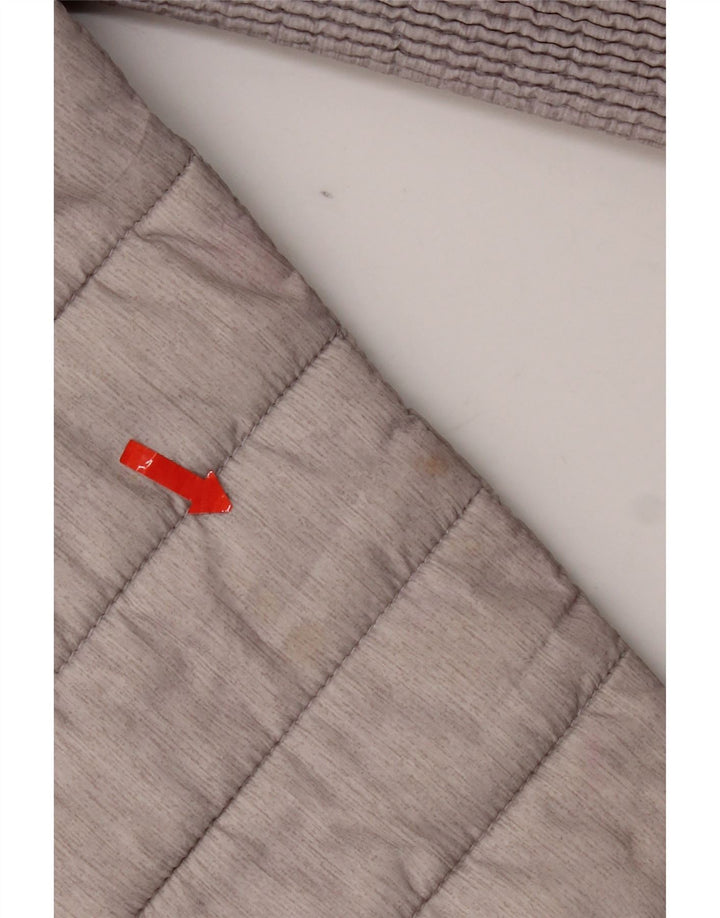 Damska wyściełana kurtka z kapturem Superdry UK 14, duża, szary poliester