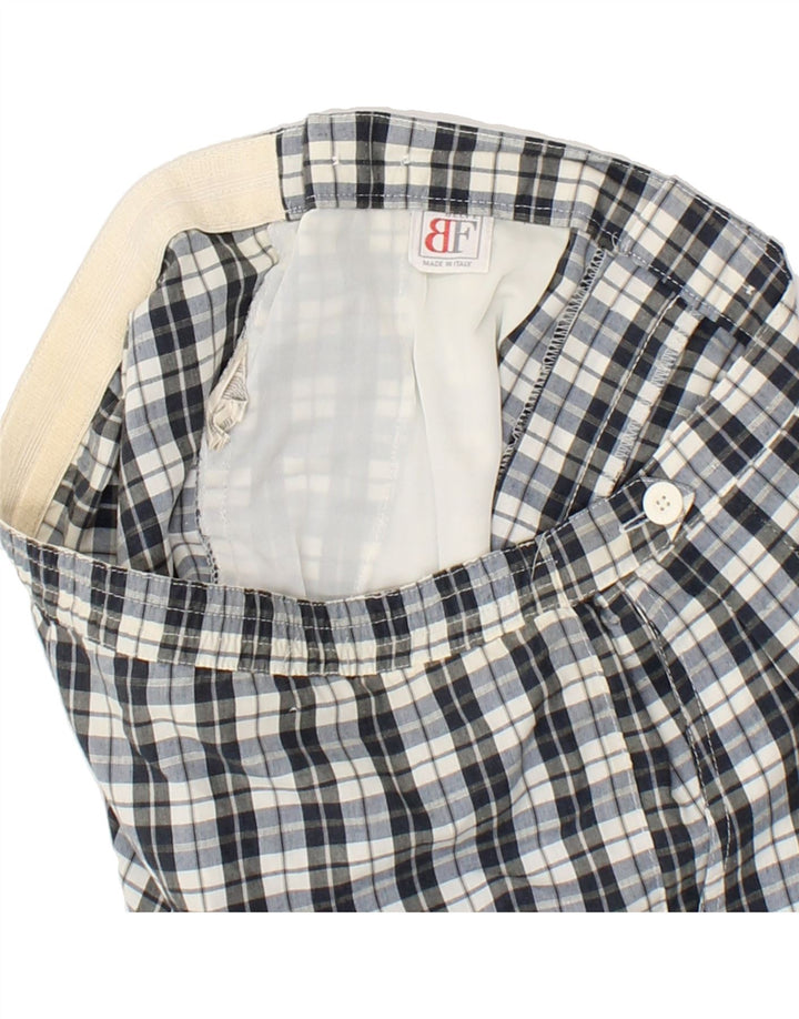 BELFE Womens Chino Shorts EU 38 Medium W32  Blue Check Vintage Belfe and Second-Hand Belfe from Messina Hembry 