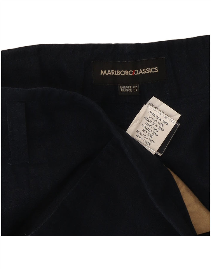 Męskie spodenki cargo Marlboro Classics IT 54 2XL W42 Granatowe lniane