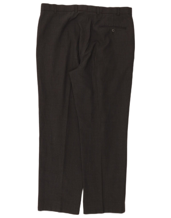 Męskie proste spodnie chino Marks & Spencer W36 L29 w czarne prążki