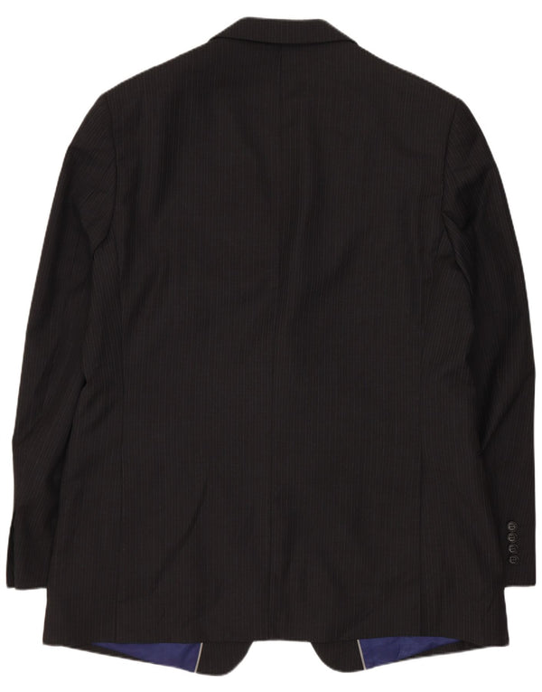 Marks & Spencer Męska długa marynarka zapinana na 2 guziki, UK 44 XL, szara w prążki