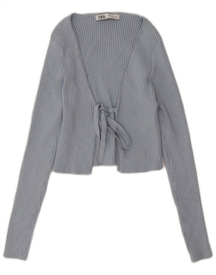Sweter damski Zara Bolero UK 12, średni niebieski poliester