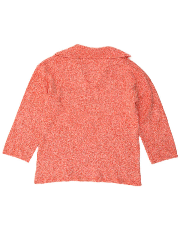 Damski sweter oversize Zara z golfem UK 10, mały, pomarańczowy, nakrapiany