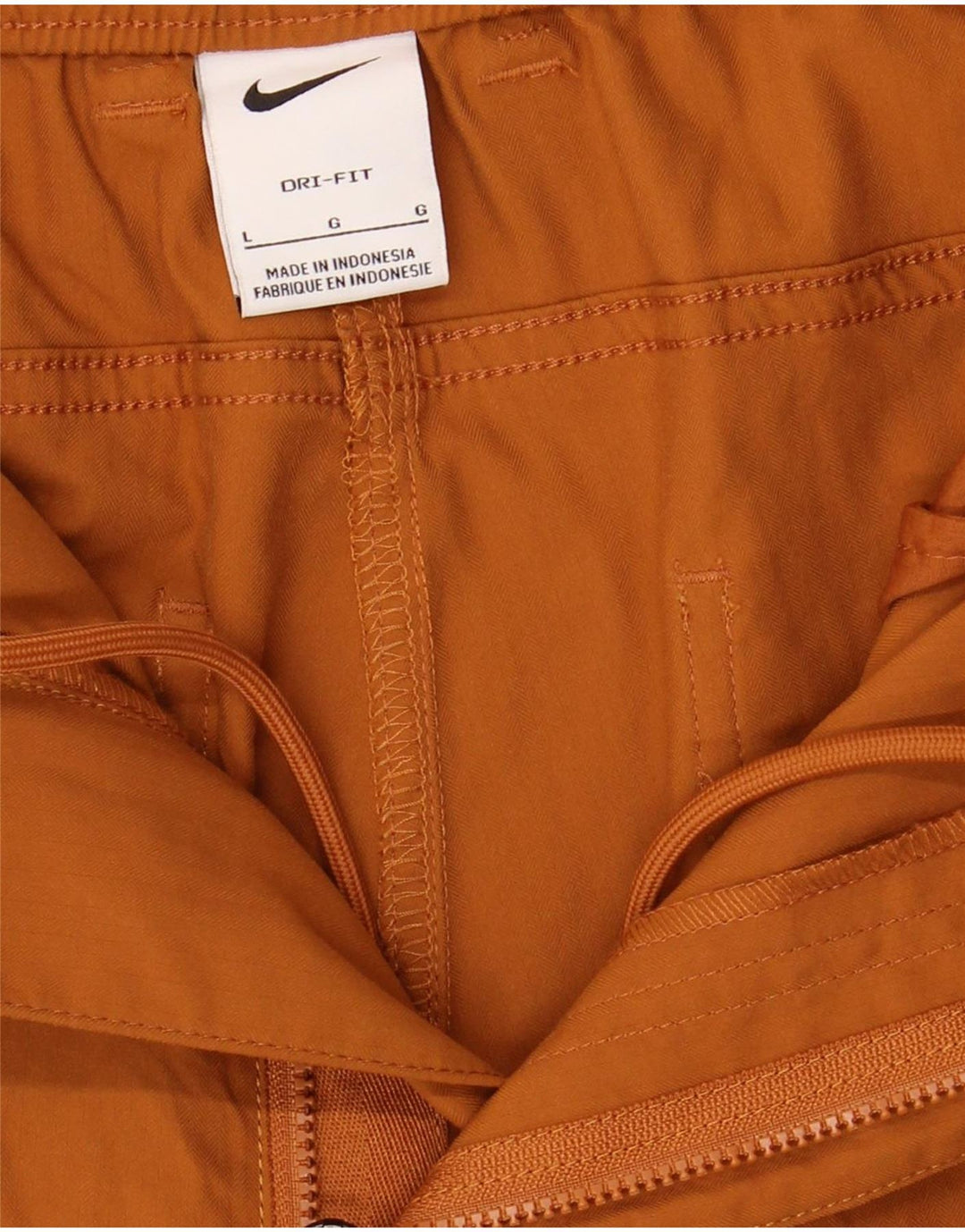 Męskie spodnie cargo Nike Dri Fit Slim, duże, W36 L29, brązowy poliamid
