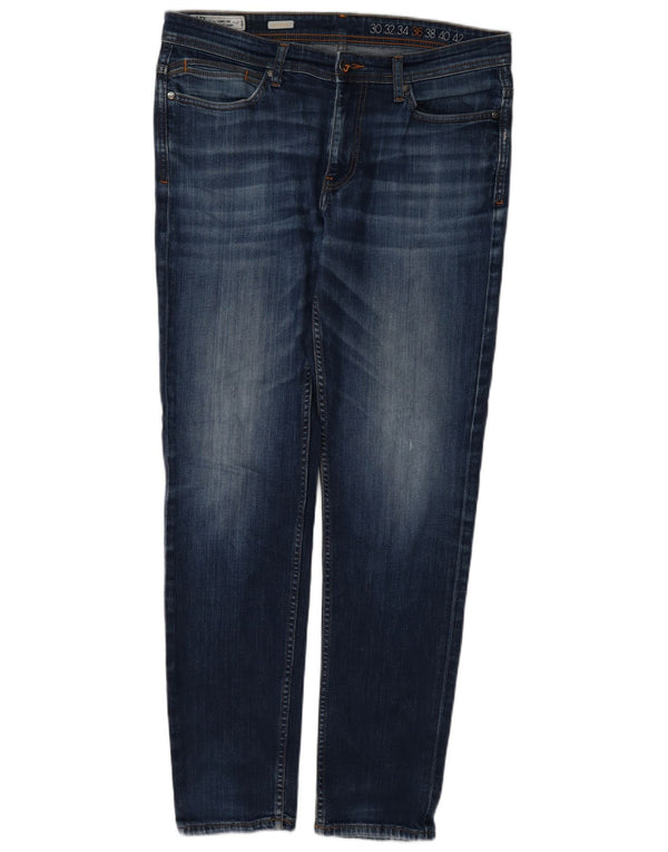 Damskie jeansy o wąskim kroju Harmont & Blaine W36 L31 Niebieskie bawełniane