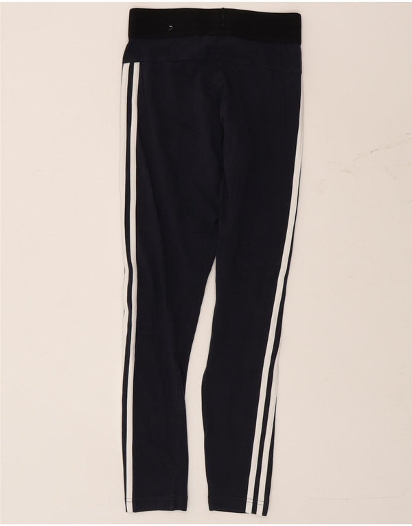 Legginsy damskie Adidas UK 4/6 XS Granatowa bawełna z blokami kolorów