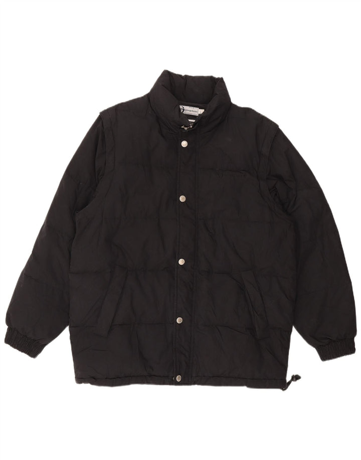 SERGIO TACCHINI Mens Padded Jacket UK 40 Large Black Polyester