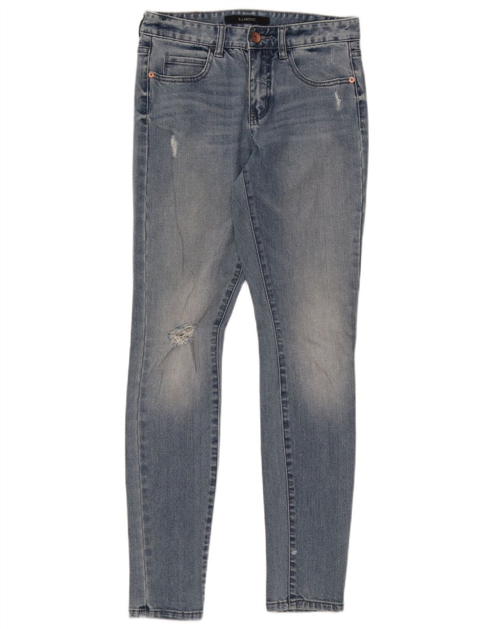 Damskie jeansy skinny ze średnim stanem BILLABONG W28 L29 Niebieskie bawełniane