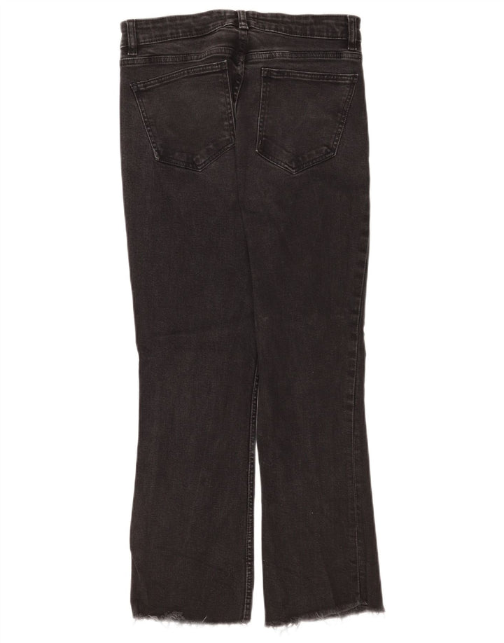 Jeansy damskie Zara Crop Bootcut EU 42 Large W32 L24 Czarne