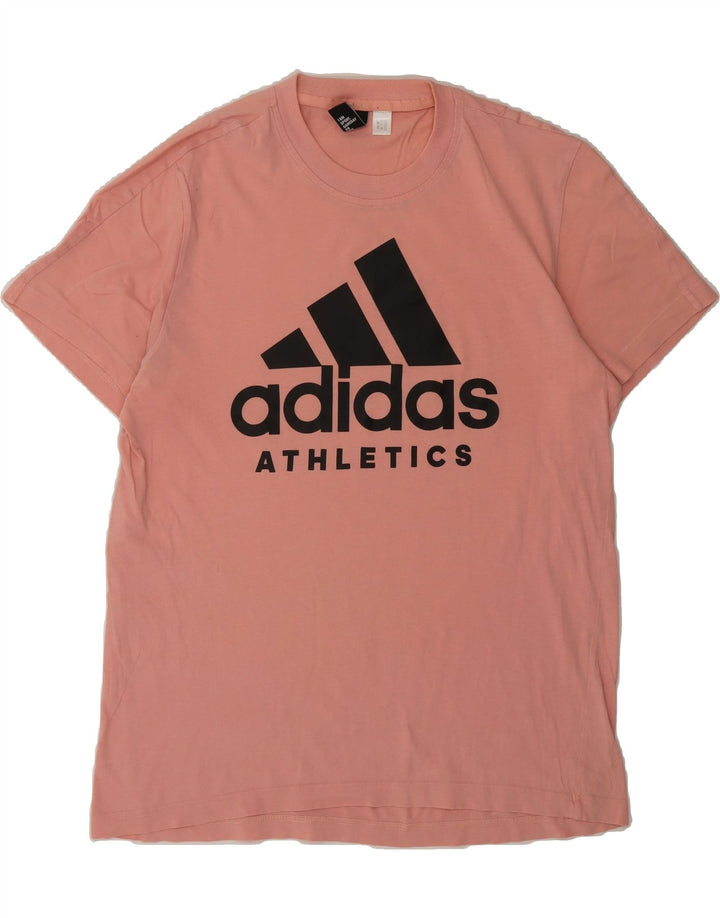 ADIDAS Mens Graphic T-Shirt Top Medium Pink Vintage Adidas and Second-Hand Adidas from Messina Hembry 