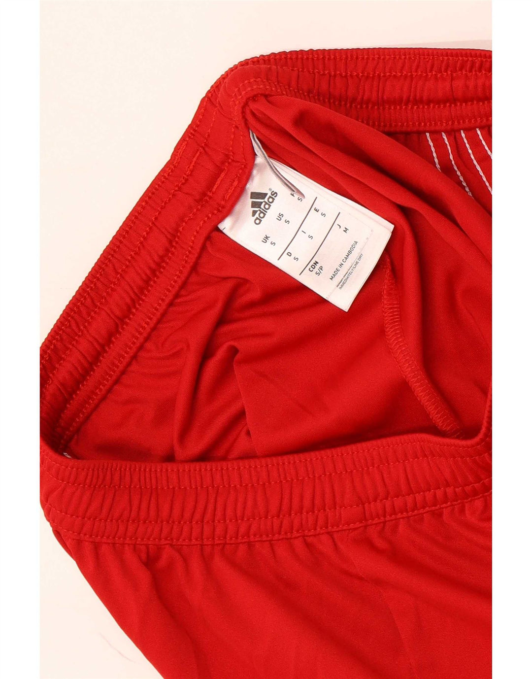 Męskie spodenki sportowe Adidas Climalite, mały, czerwony, kolorowy poliester