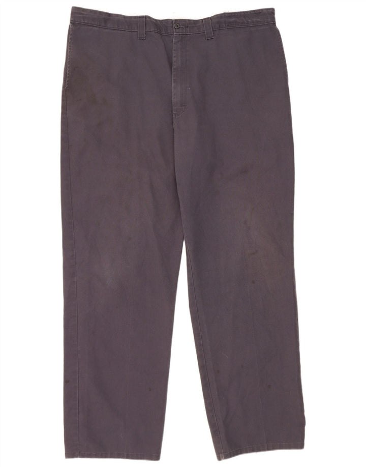 Męskie proste spodnie chino Dickies W42 L32 granatowy poliester
