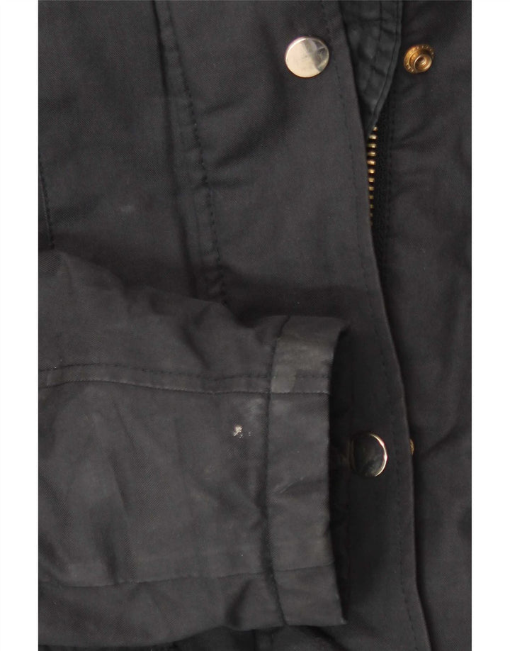 Damska kurtka parka z kapturem Topshop UK 8, mała, czarna, poliester