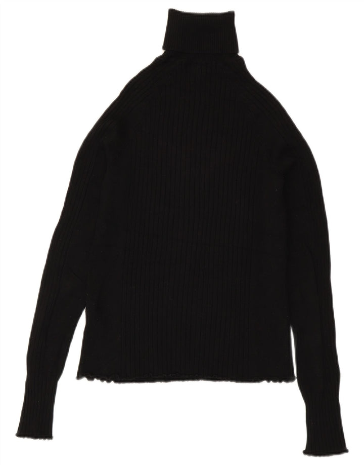 Damski sweter z golfem Zara UK 8 Small Black Wiskoza