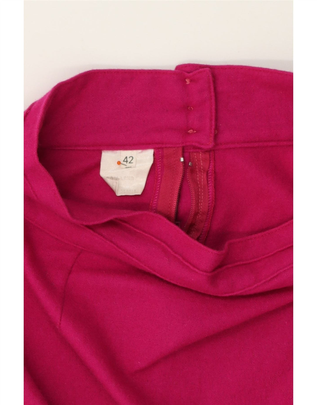 VINTAGE Womens Trumpet Skirt IT 42 Medium W26  Pink Wool Vintage Vintage and Second-Hand Vintage from Messina Hembry 