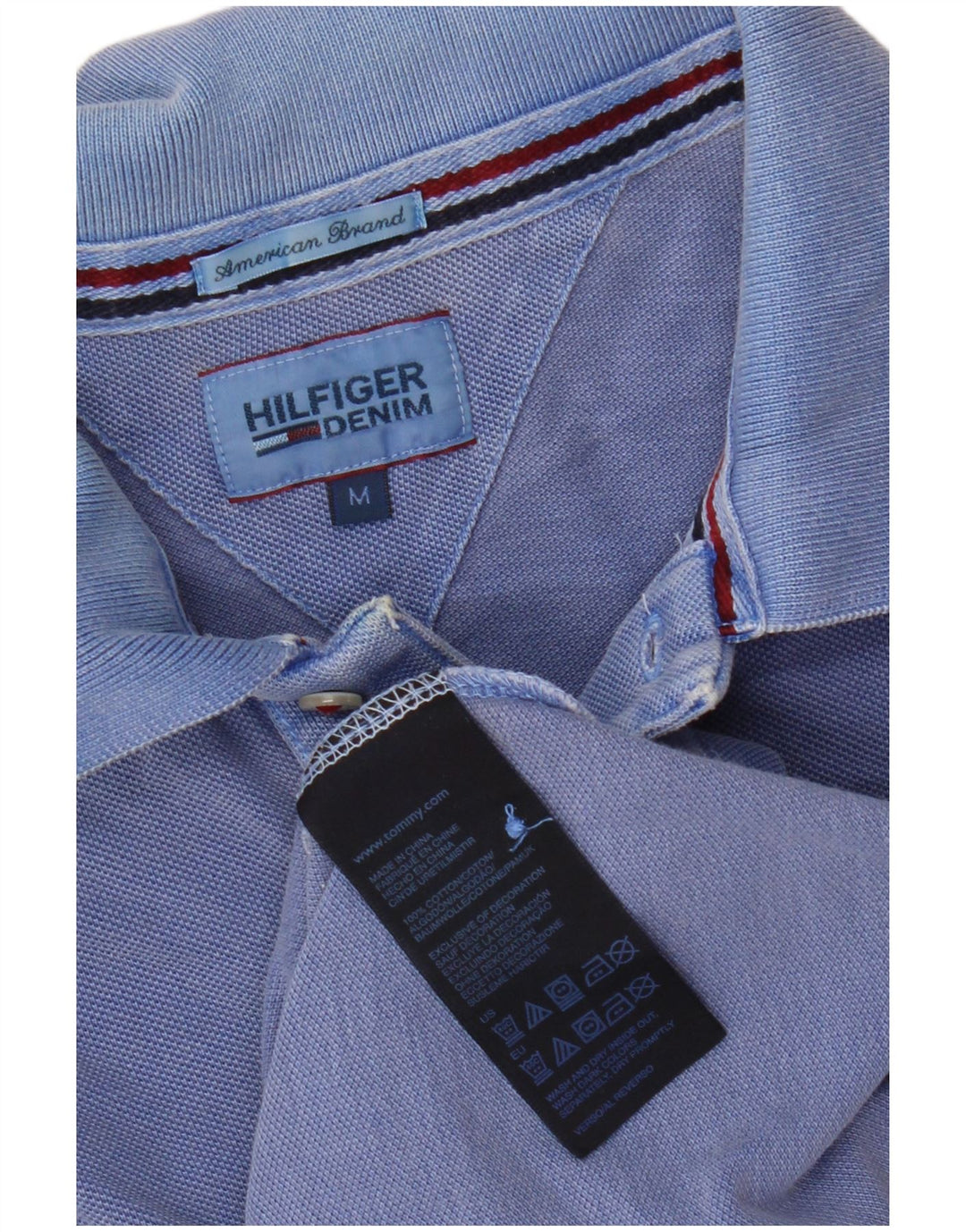 Męska koszulka polo Tommy Hilfiger w kolorze średnioniebieskim, bawełniana