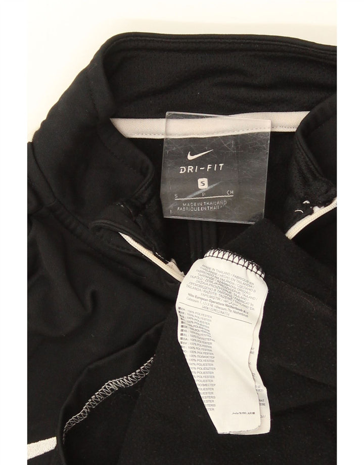 Męska bluza dresowa Nike Dri Fit z zamkiem błyskawicznym, mała, czarna, z blokami kolorów