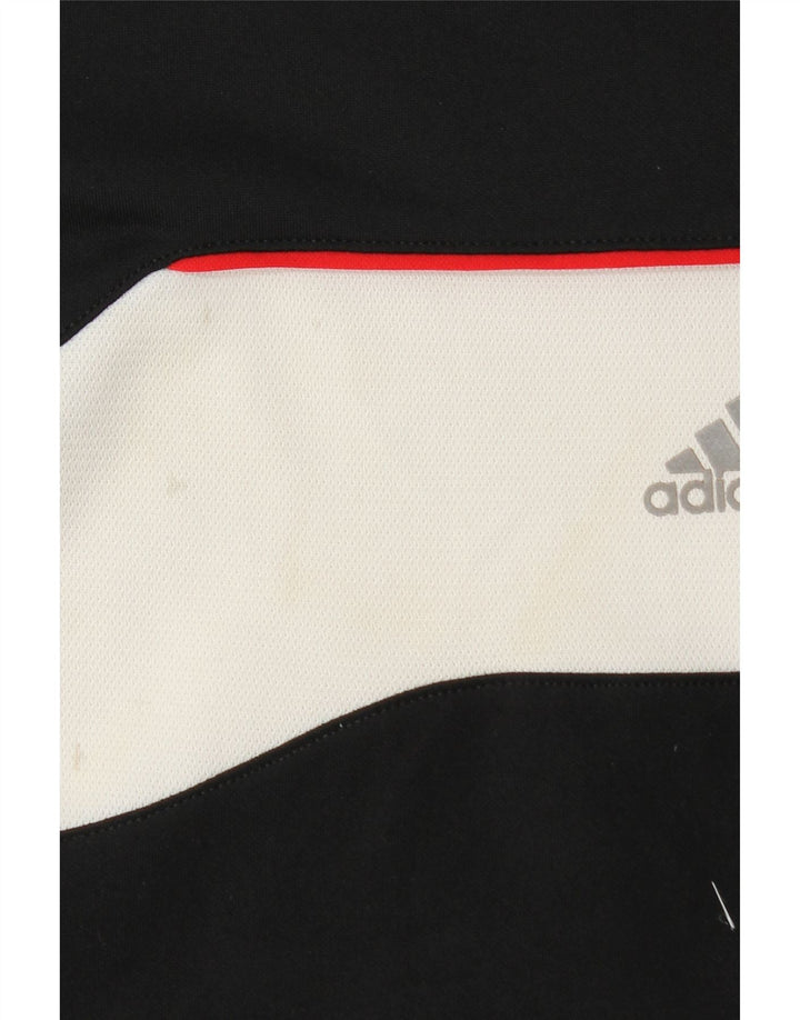 T-shirt męski ADIDAS Top, średni czarny, poliester z blokami kolorów