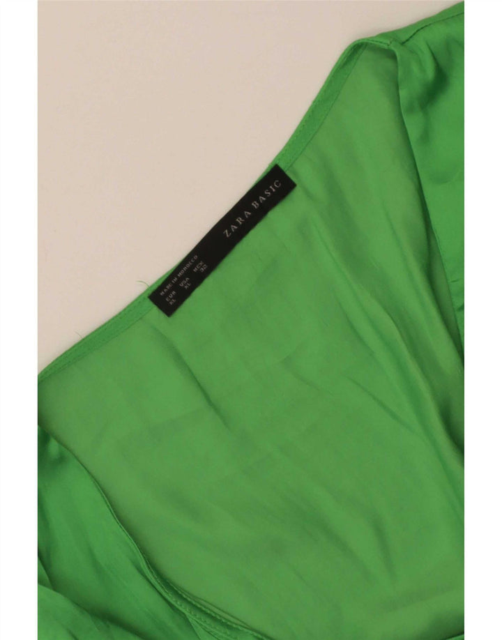 Damska bluzka bez rękawów Zara UK 18 XL, zielona