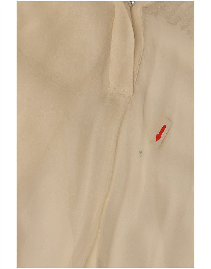 Damska prześwitująca bluzka Mango UK 12, średnia wiskoza w kolorze złamanej bieli