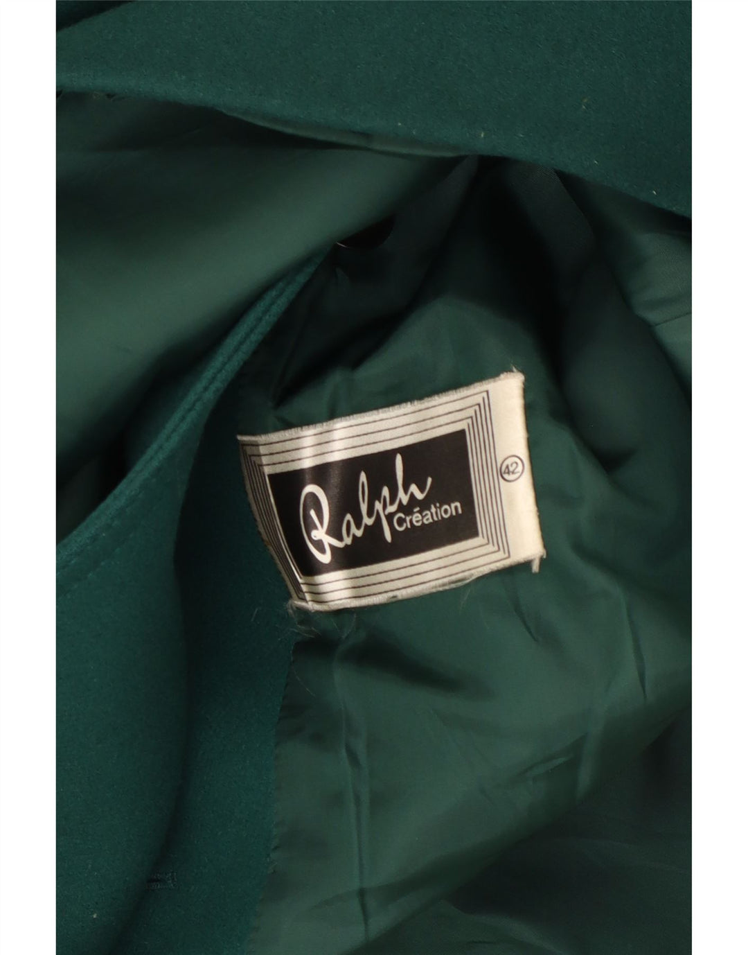 Dwurzędowy płaszcz damski RALPH IT 42 średni zielony