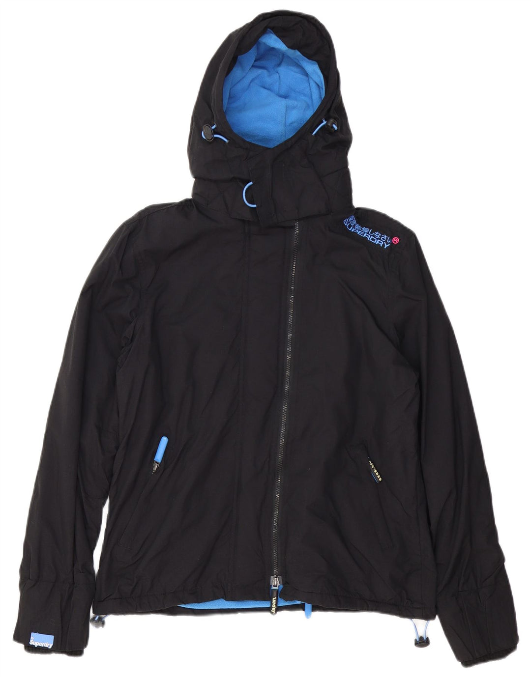 Damska wiatrówka z kapturem SUPERDRY UK 18 XL, czarna
