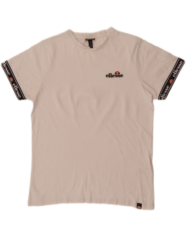 Męska koszulka z grafiką Ellesse Top, bawełniana, w kolorze średniej bieli