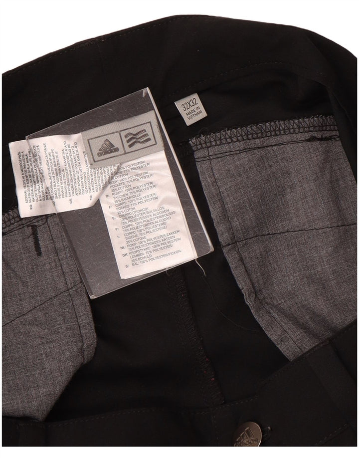 Męskie spodnie Chino Adidas Slim W32 L32 Czarny poliester