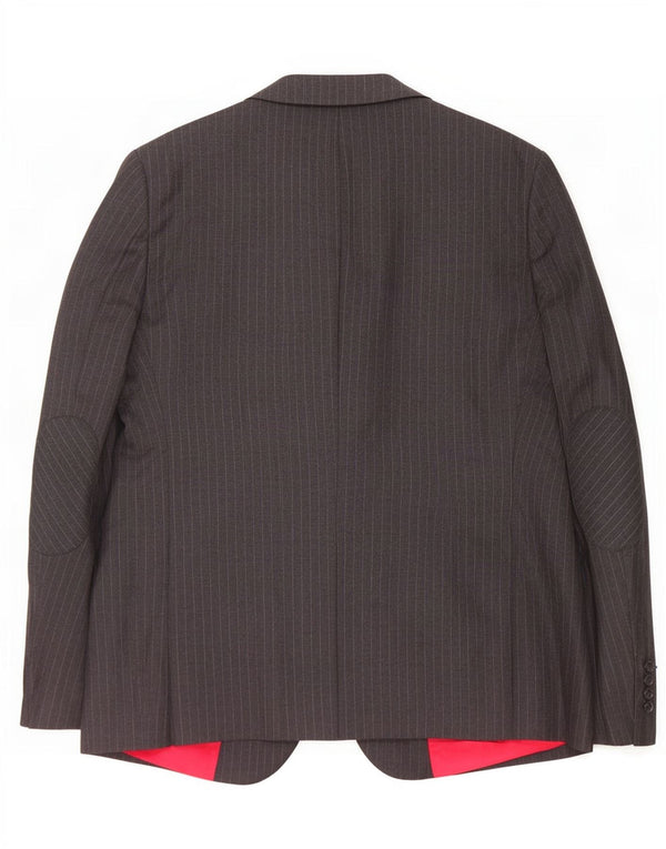 Męska marynarka zapinana na 2 guziki Tommy Hilfiger IT 56 3XL Szara w prążki