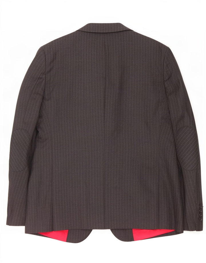Męska marynarka zapinana na 2 guziki Tommy Hilfiger IT 56 3XL Szara w prążki