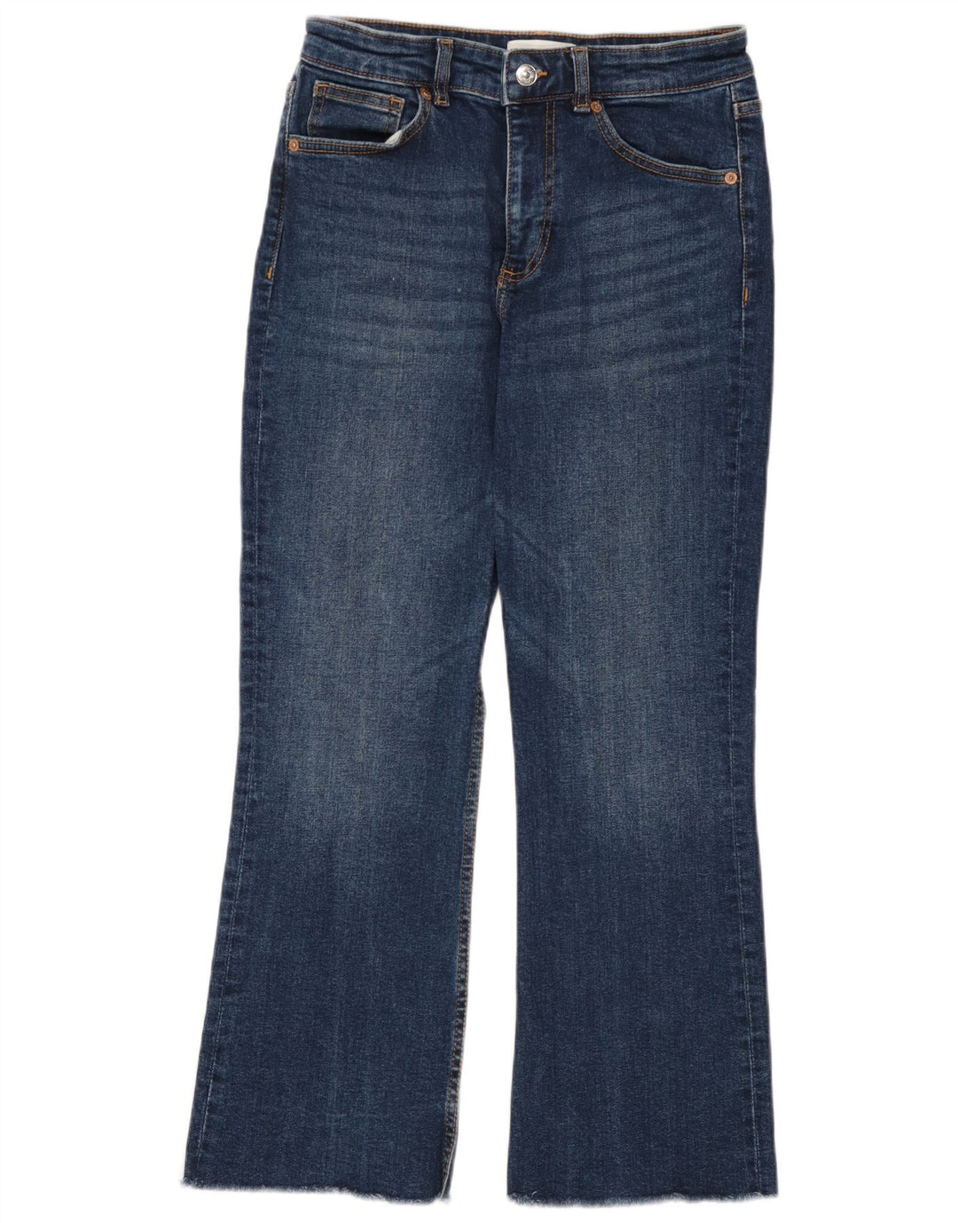 Dżinsy damskie Zara Crop Bootcut EU 38 Small W28 L26 Niebieska bawełna