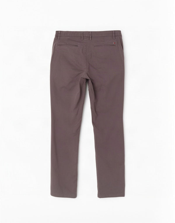 Męskie proste spodnie chino Tommy Hilfiger W38 L32 Szara bawełna