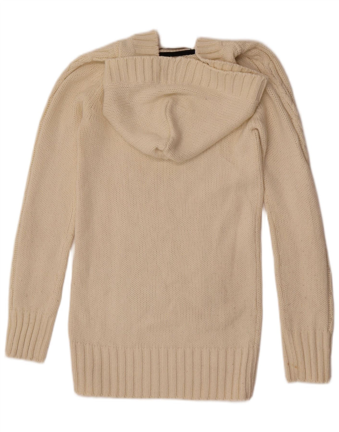 Damski sweter z kapturem Zara UK 12 Medium Off White