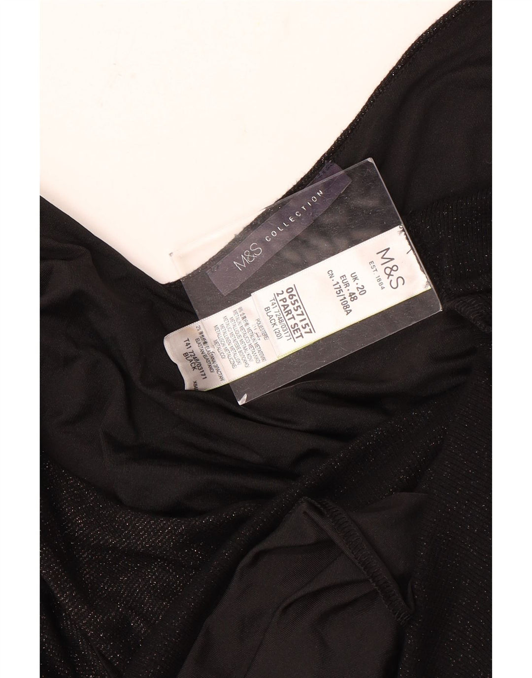 Damska bluzka bez rękawów Marks & Spencer UK 20 2XL Czarna wiskoza