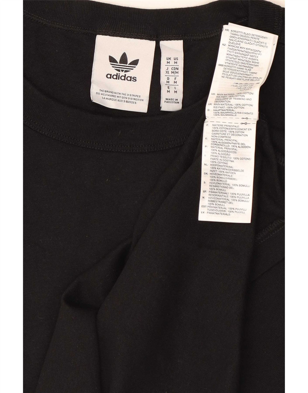 Adidas Męski T-shirt Top Średni Czarny Bawełniany