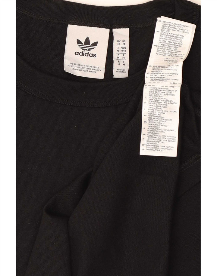 Adidas Męski T-shirt Top Średni Czarny Bawełniany