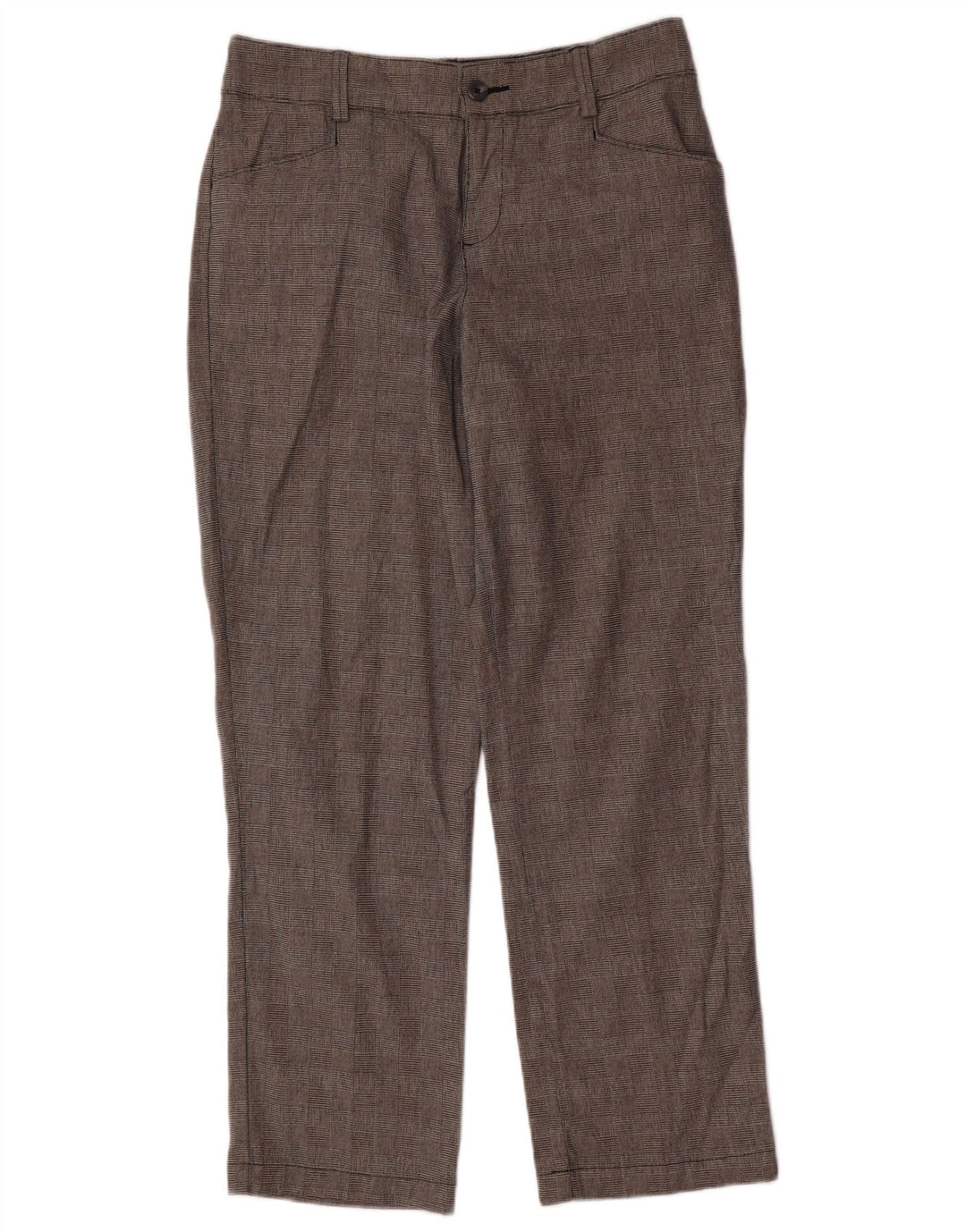 Damskie spodnie LEE o swobodnym kroju US 8 Medium W32 L29 Szara kratka