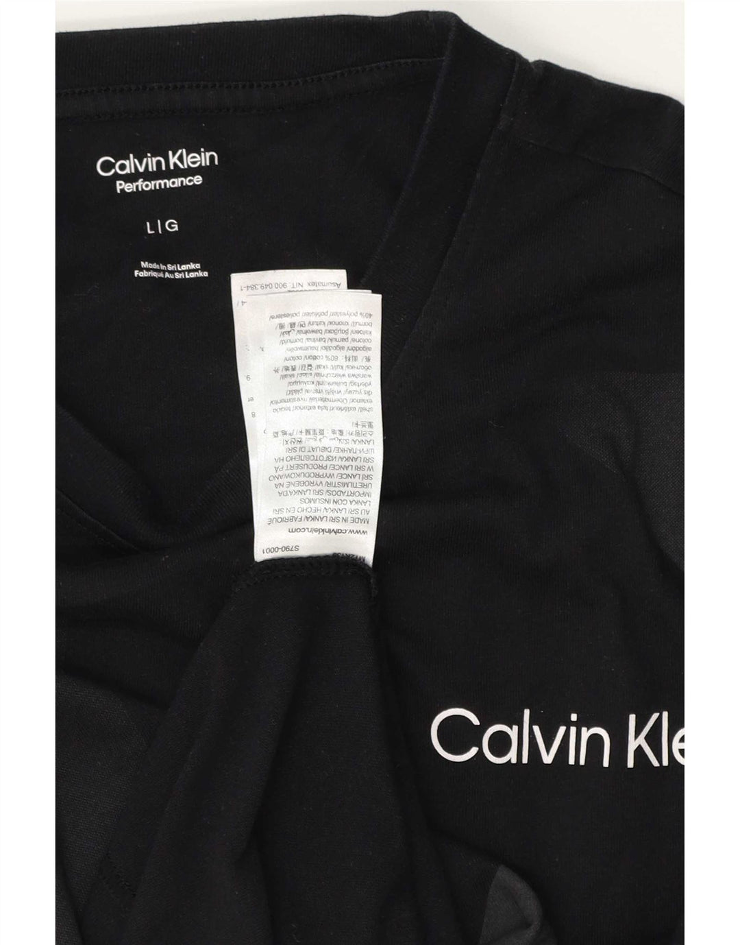 T-shirt męski Calvin Klein, duży, czarny, geometryczny, bawełniany