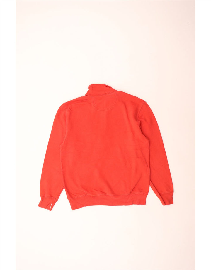 Izod Męski sweter z zamkiem 1/4, mały, czerwony, bawełniany