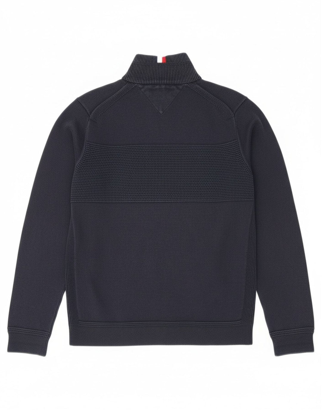 Męski sweter zapinany na zamek Tommy Hilfiger, średni granatowy, bawełniany