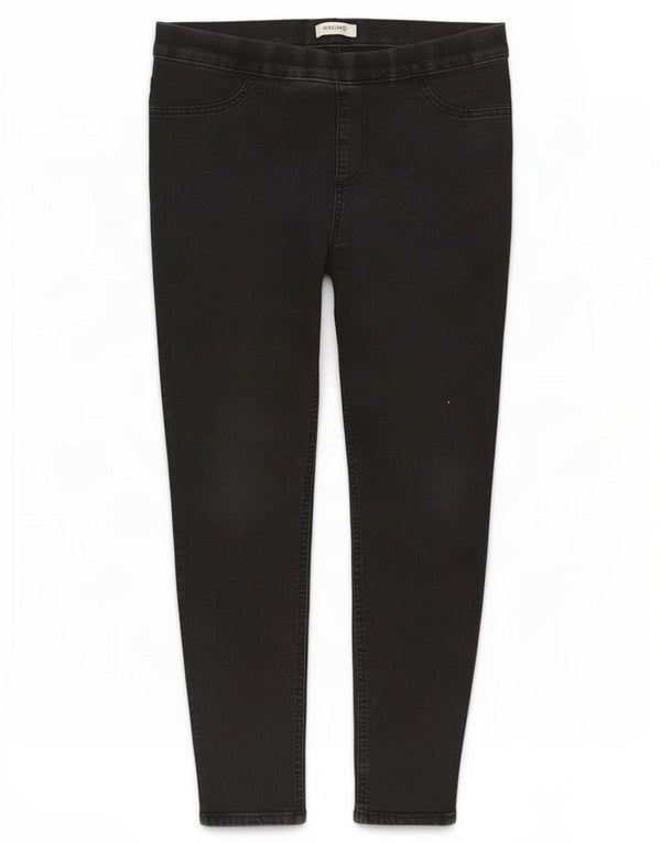 Marks & Spencer Womens Crop Jegging Jeans UK 14 Large W30 L25 Black Cotton