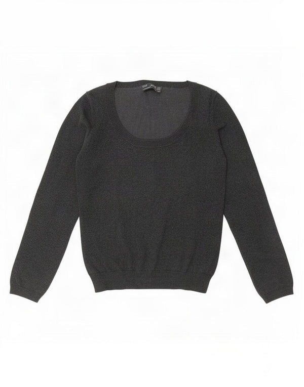 Sweter damski Zara z dekoltem w łódkę UK 18 XL, szara bawełna