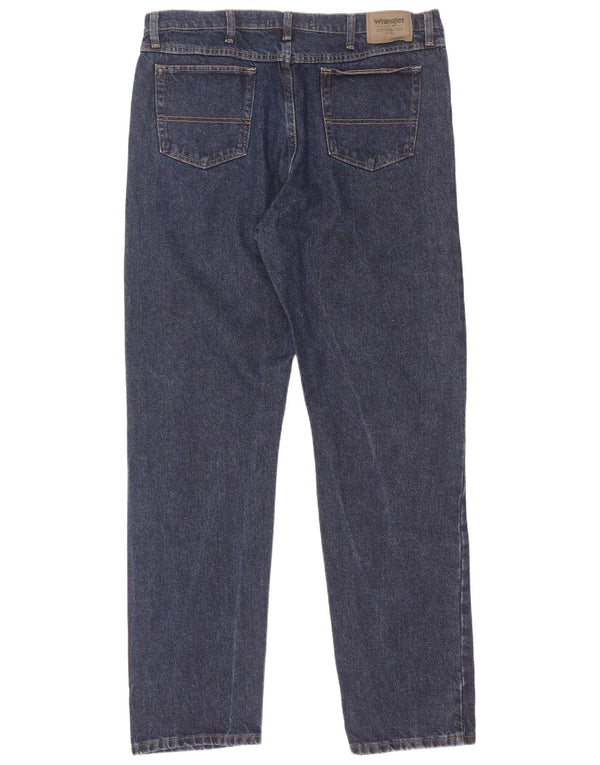 Męskie proste jeansy Wrangler W40 L36, granatowe, bawełniane