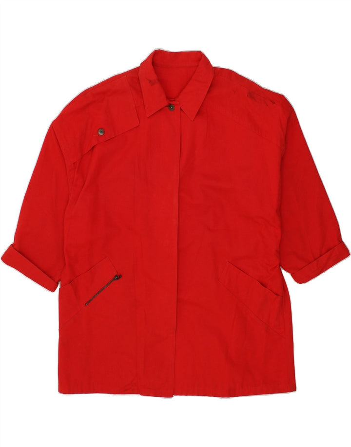 MABB Womens Overcoat UK 20 2XL Red Vintage mabb and Second-Hand mabb from Messina Hembry 