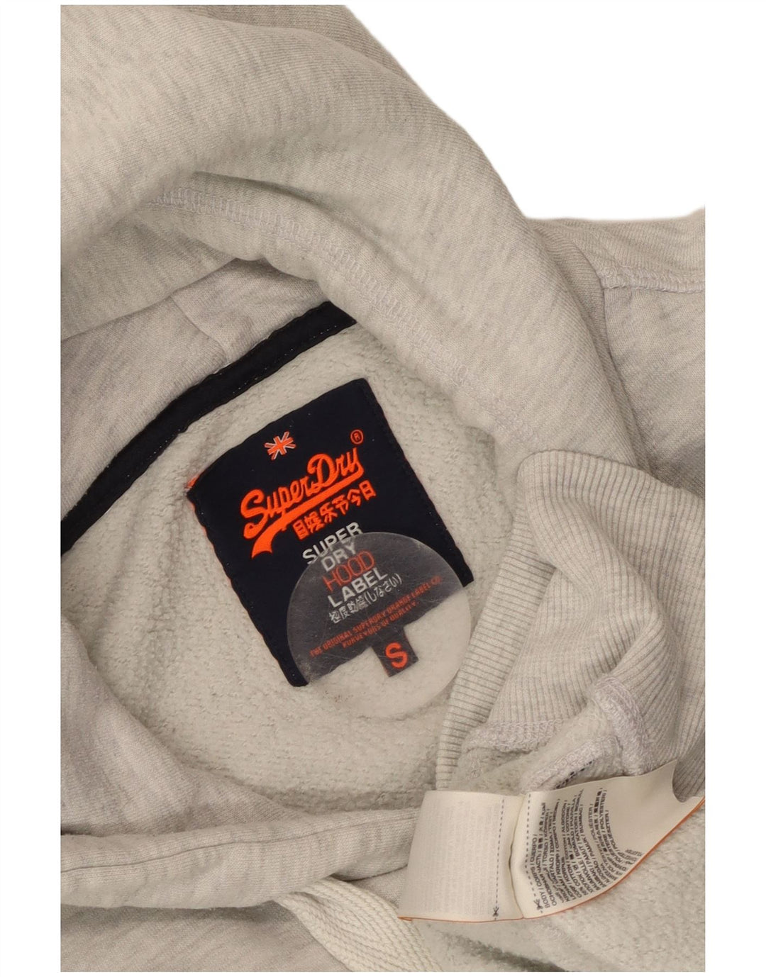 Damski sweter oversize Superdry z grafiką, UK 10, mały, szary, bawełniany